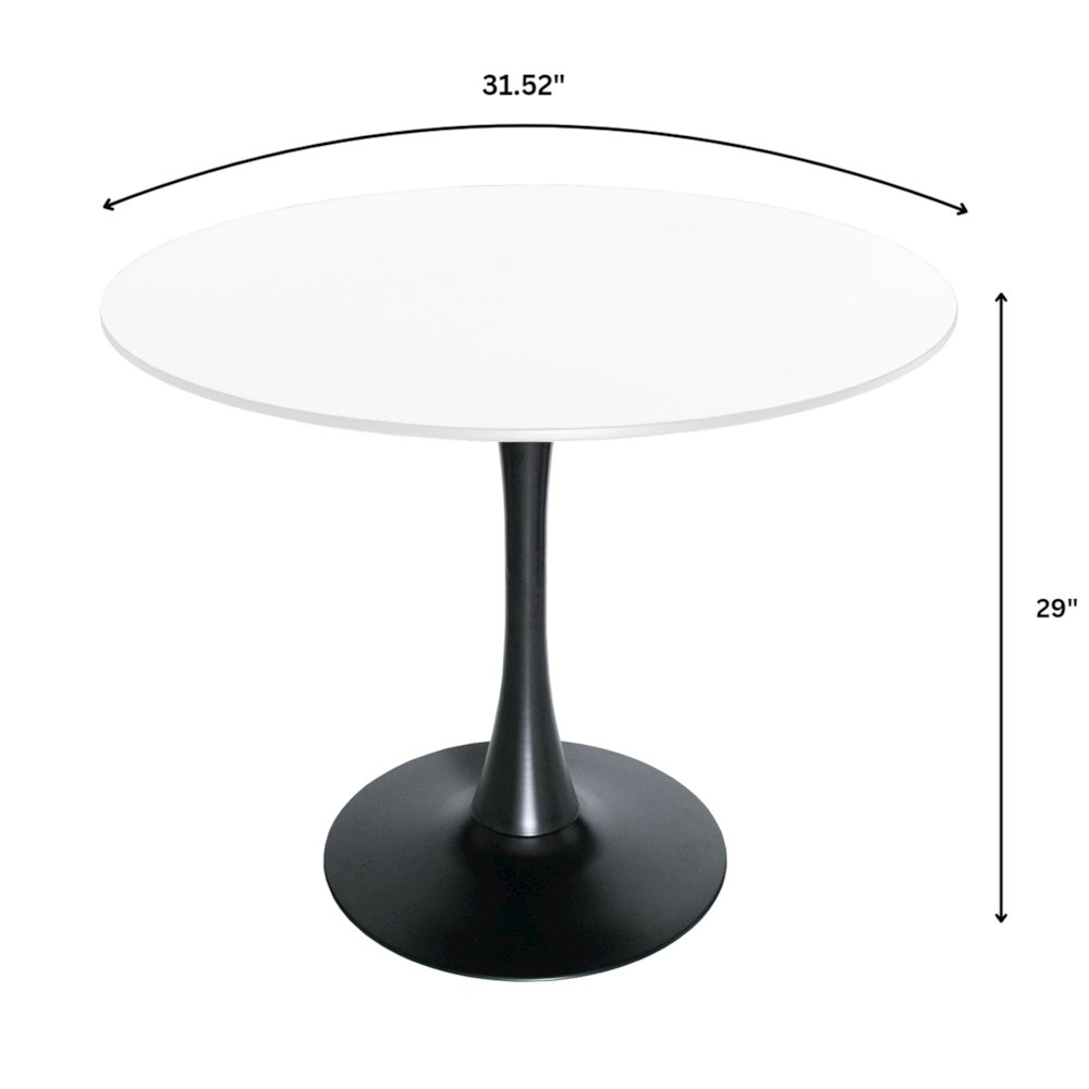 Bristol Mid-Century Modern Round Dining Table. Picture 10