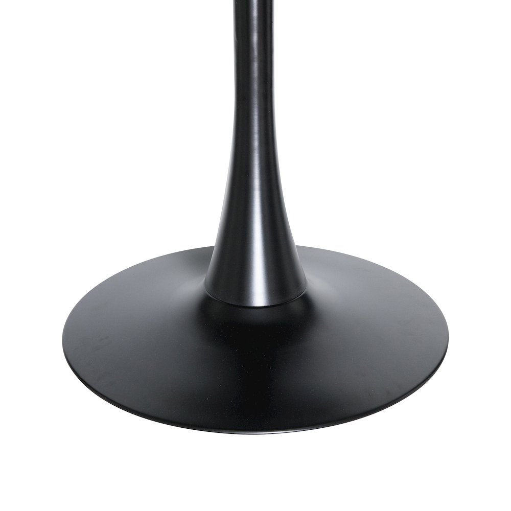 Bristol Dining table, Black Base with 27 Round Cognac Brown MDF top. Picture 1