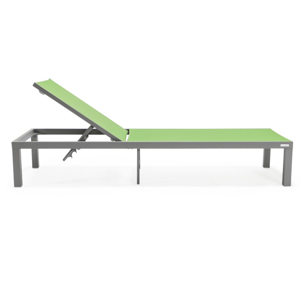 Marlin Modern Grey Aluminum Outdoor Patio Chaise Lounge Chair. Picture 22