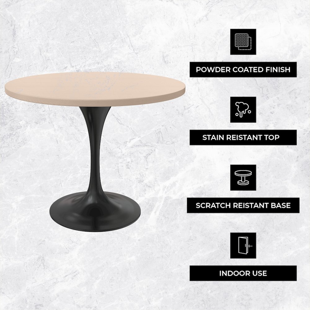 Verve Collection 36 Round Dining Table. Picture 1
