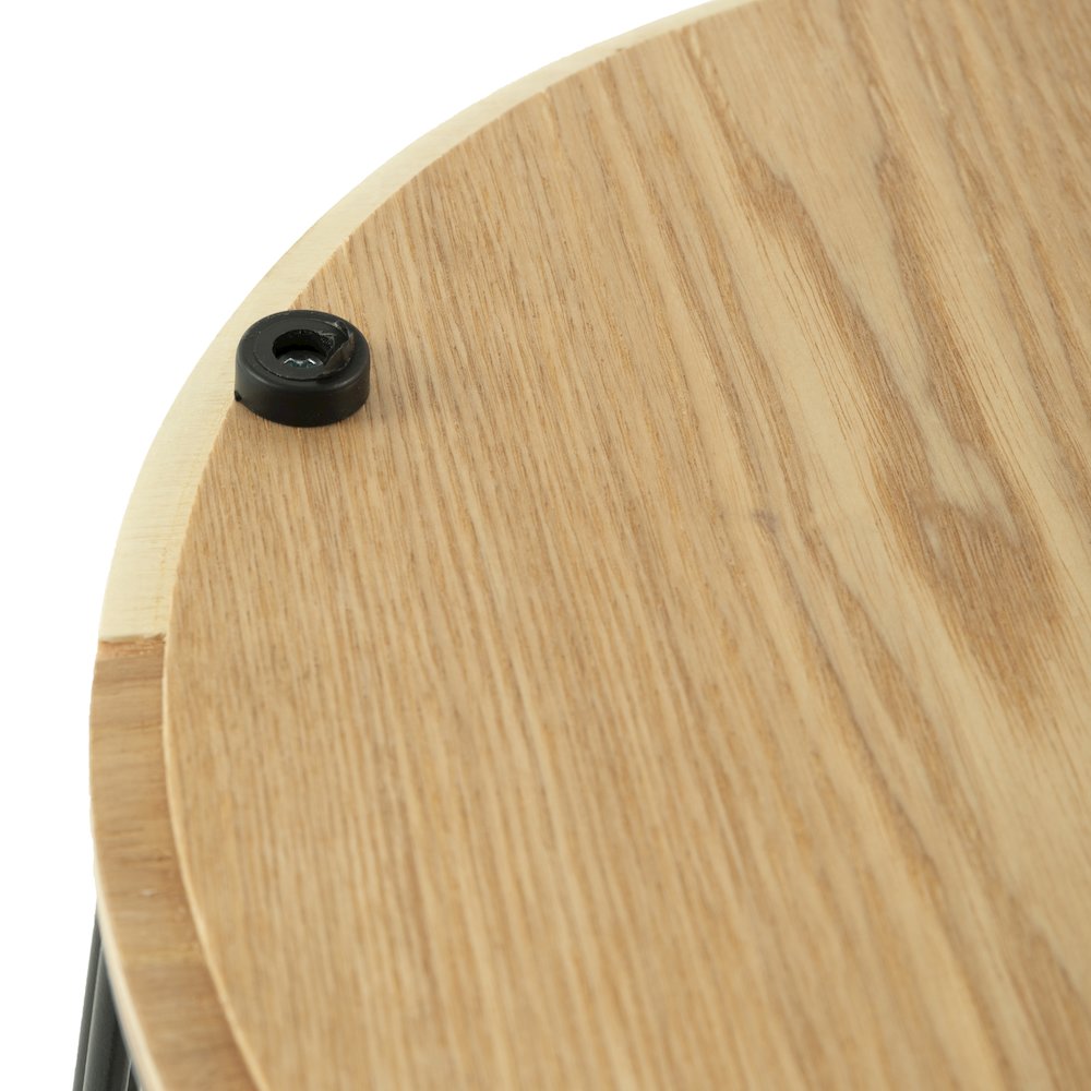 Runswick Modern Wood Top End Table With Metal Base in Natural Wood. Picture 10