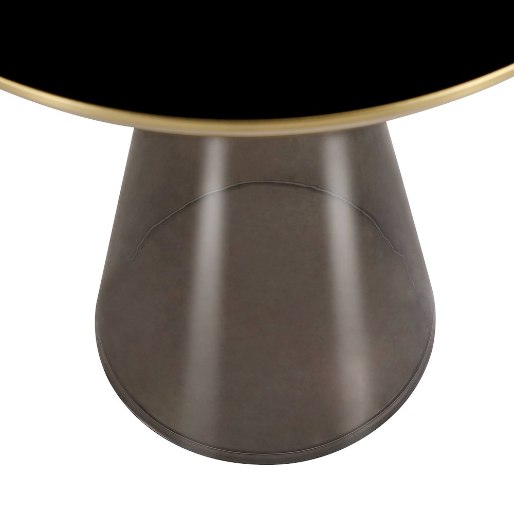 Hyalus Collection Glass Side table in Smoke. Picture 14
