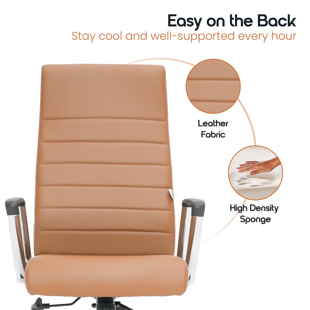 Hilton Modern High-Back Leather Office Chair. Picture 11
