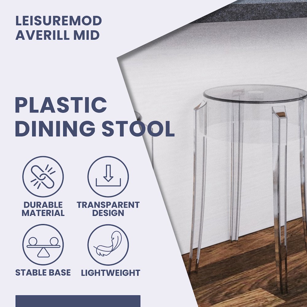 Averill Modern Plastic Dining Stool. Picture 11