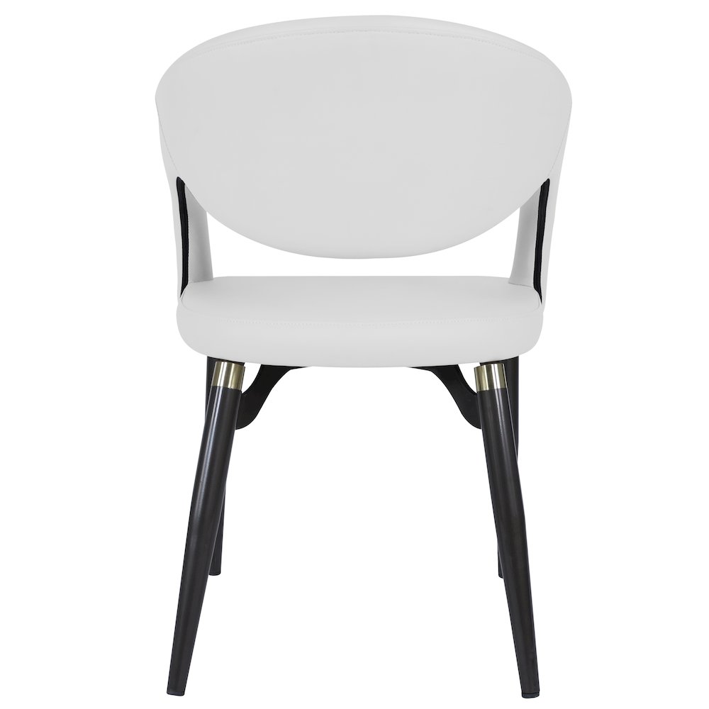 Entice Collection Modern Dining Chair in White. Picture 10