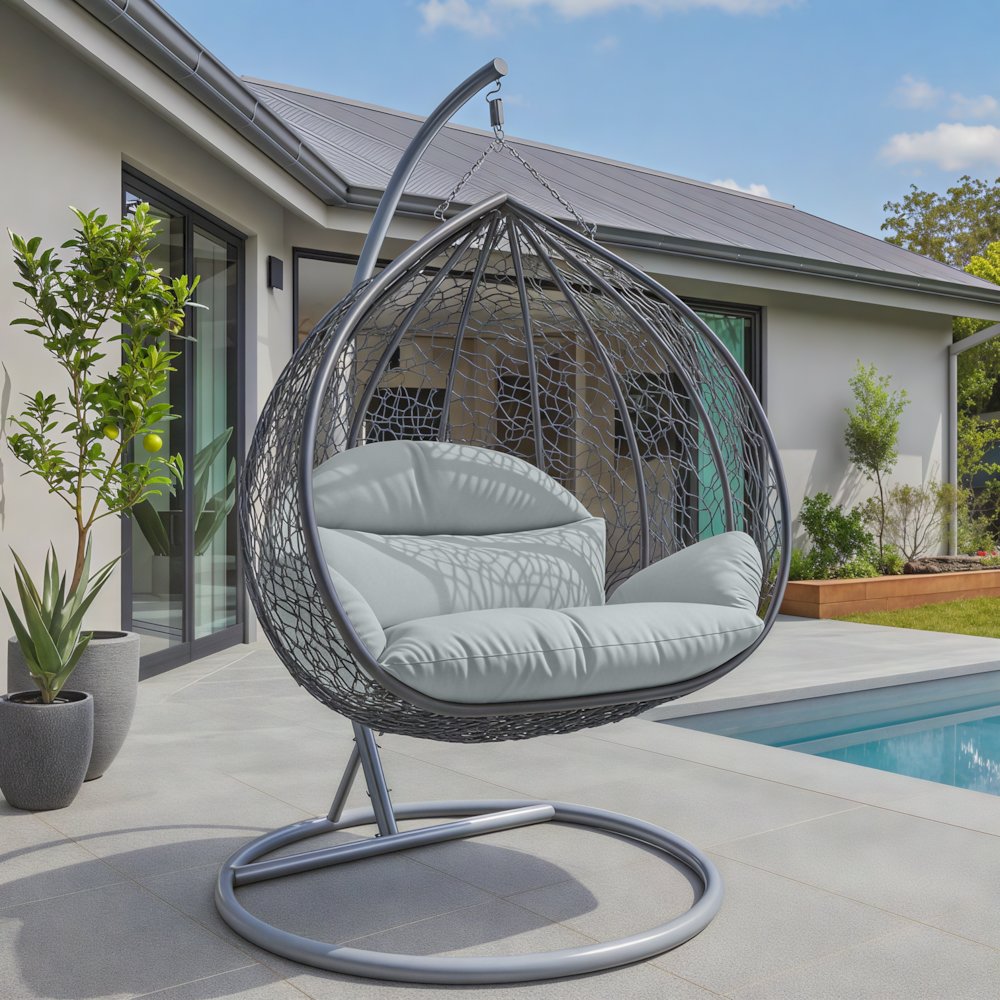 Recluse Collection Modern Outdoor Swing Chair. Picture 19
