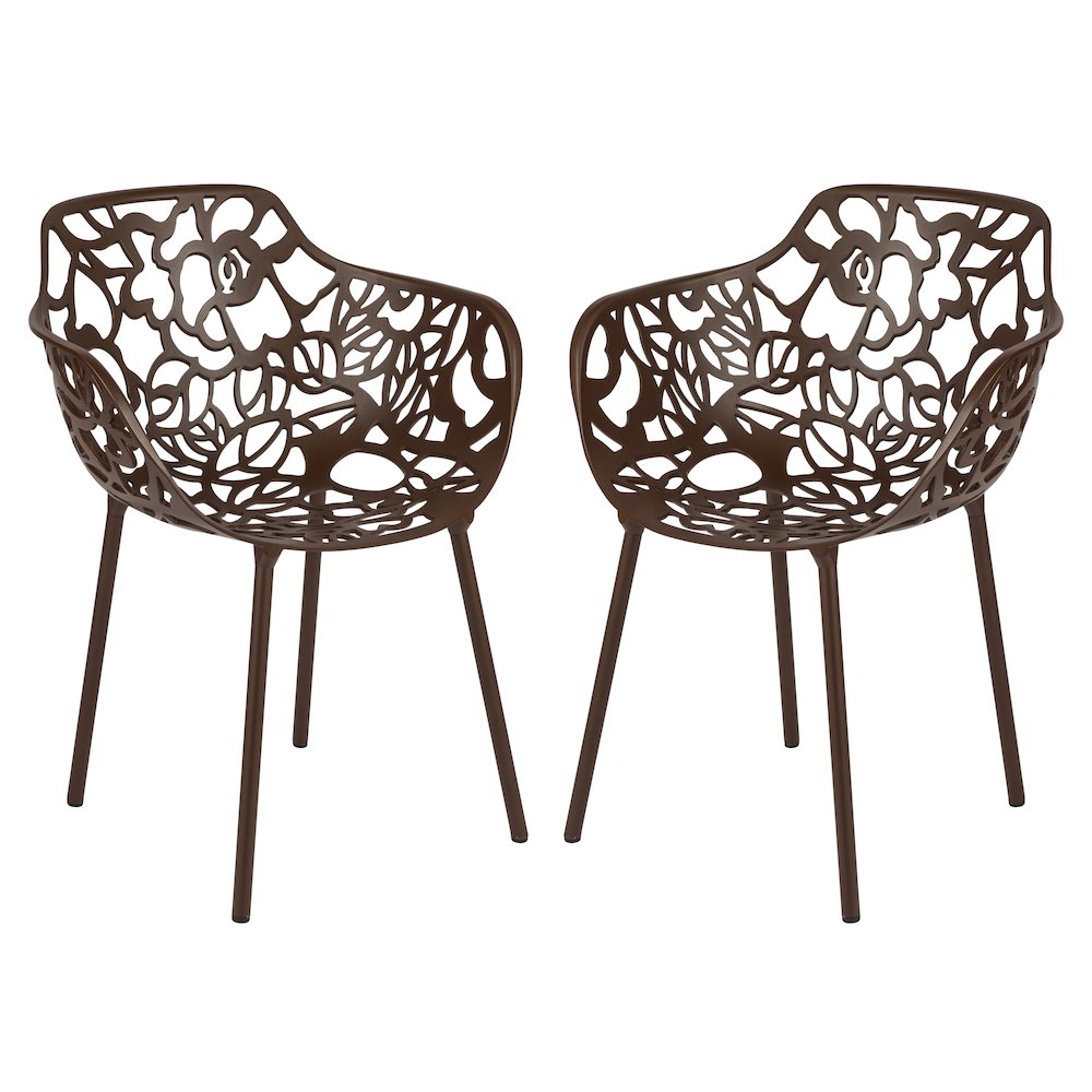 Modern Devon Aluminum Armchair, Set of 2. Picture 3