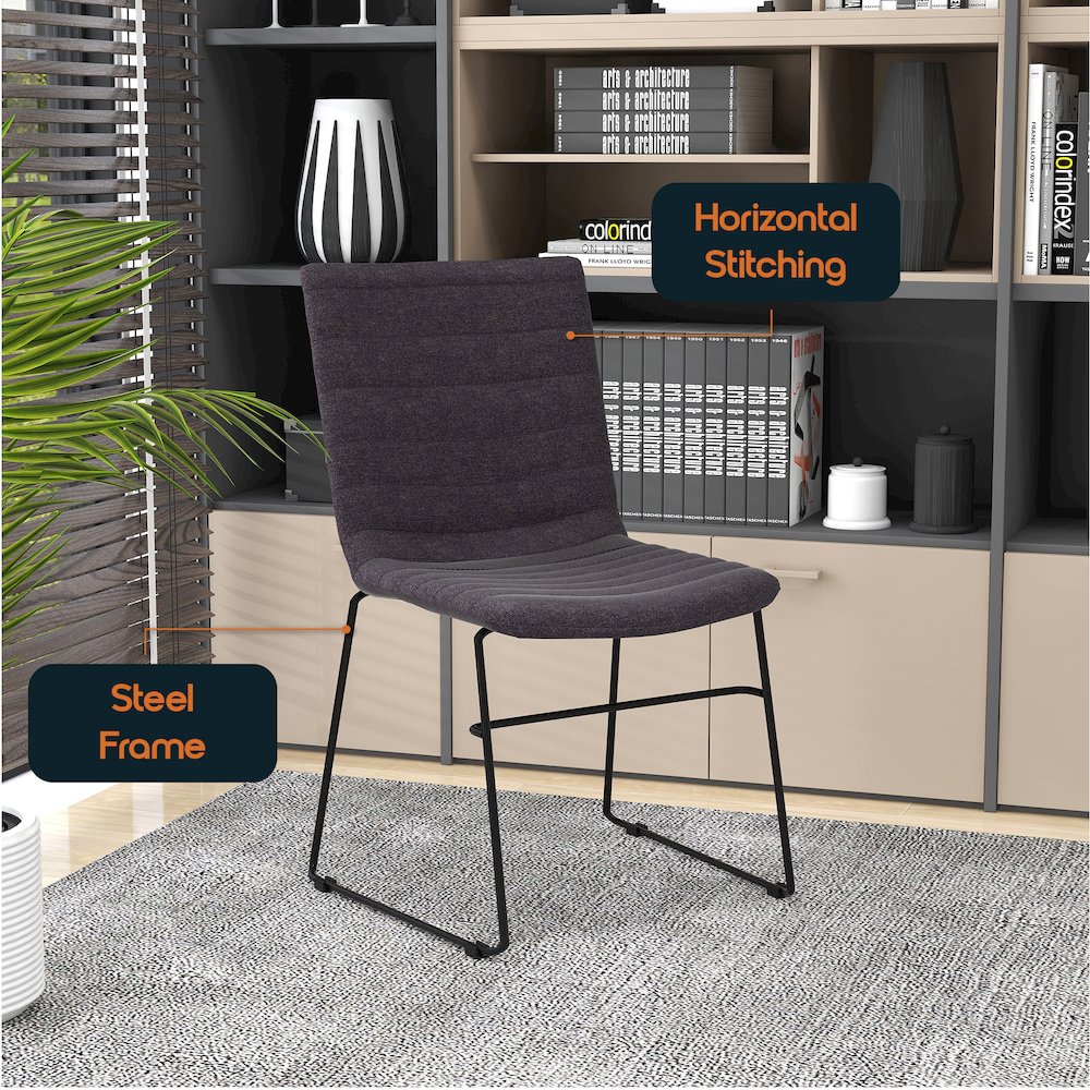 Zylar Series Office Guest Chair in Brown Fabric. Picture 22
