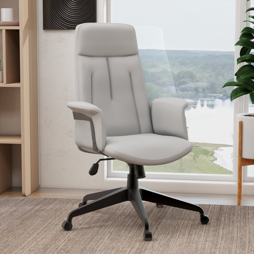 Inifini Collection Modern Office Chair In White. Picture 3