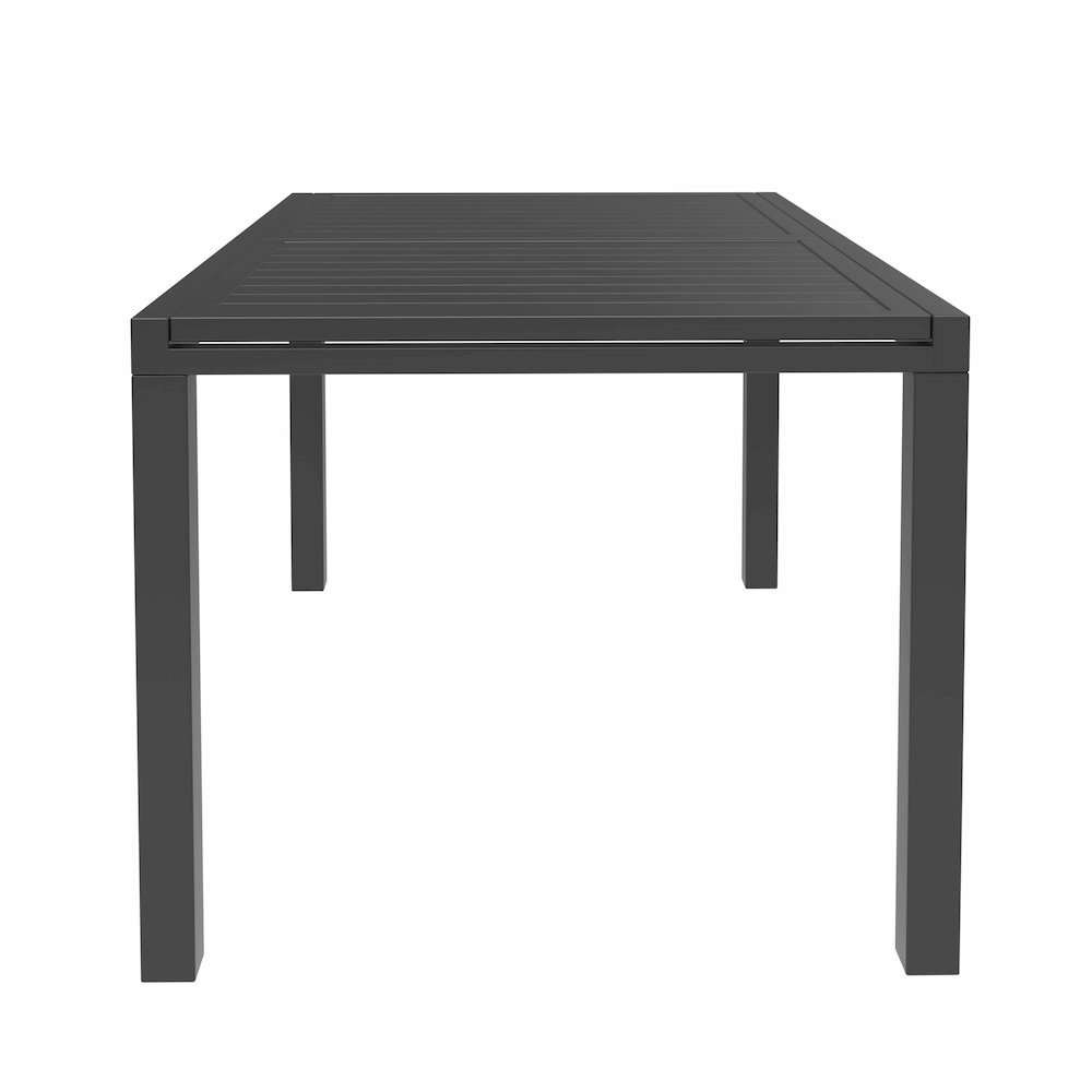 Marlin Extenable outdoor Dining Table 78-118 in Black. Picture 8