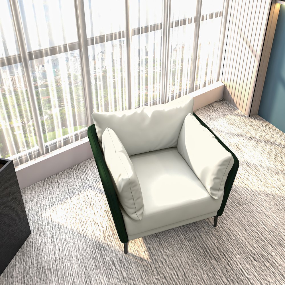 Luxify Collection Single Seater Sofa in Green. Picture 10