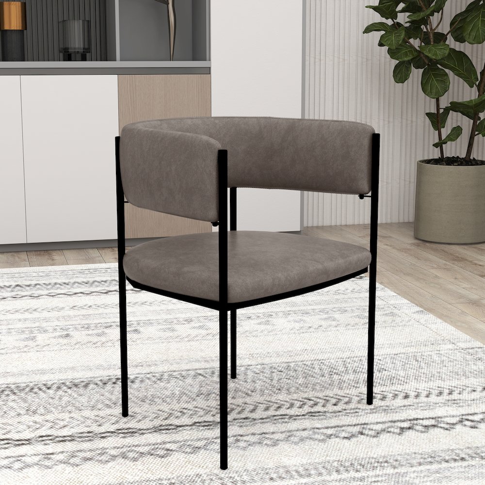 Cyril Collection Modern Chair in Charcoal. Picture 14