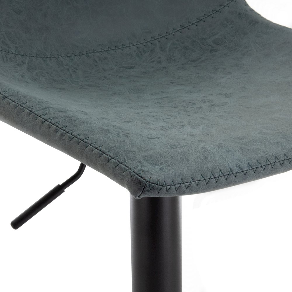 Tilbury Modern Adjustable Bar Stool in Peacock Blue. Picture 12
