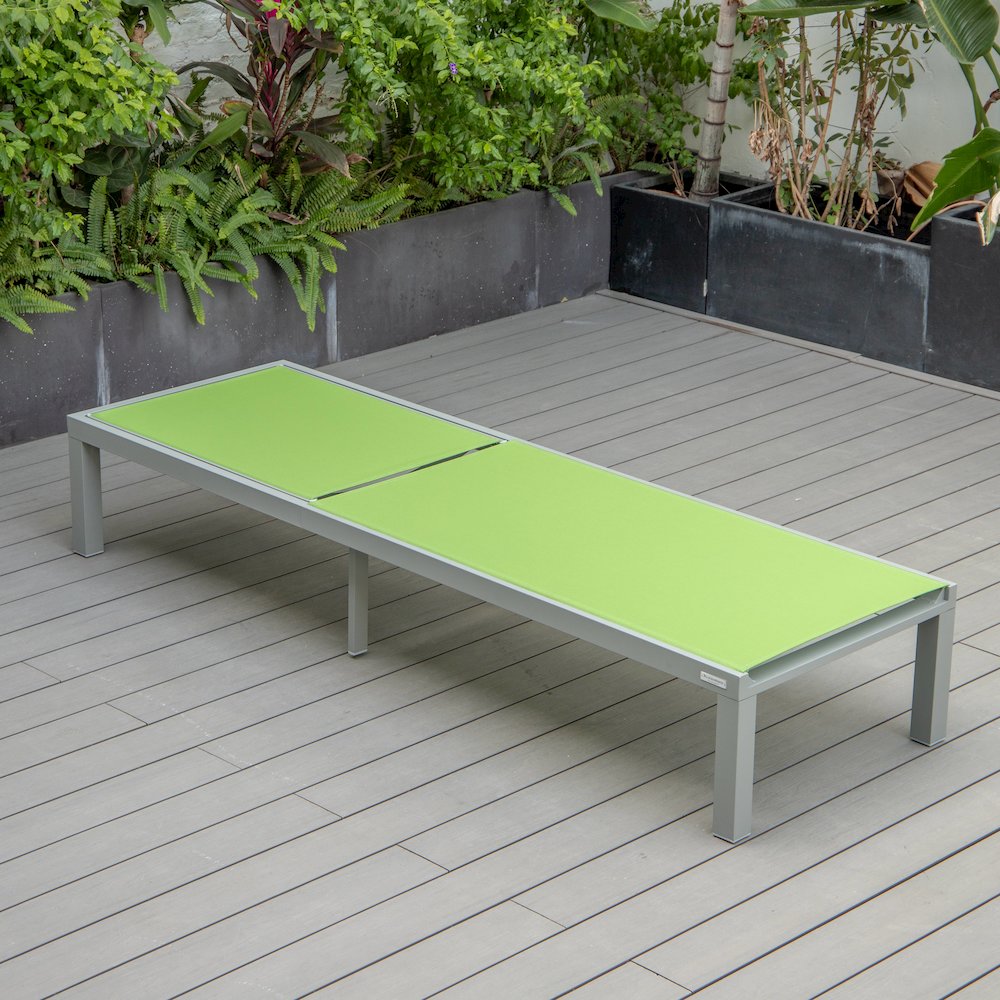 Marlin Modern Aluminum Outdoor Patio Chaise Lounge Chair. Picture 15