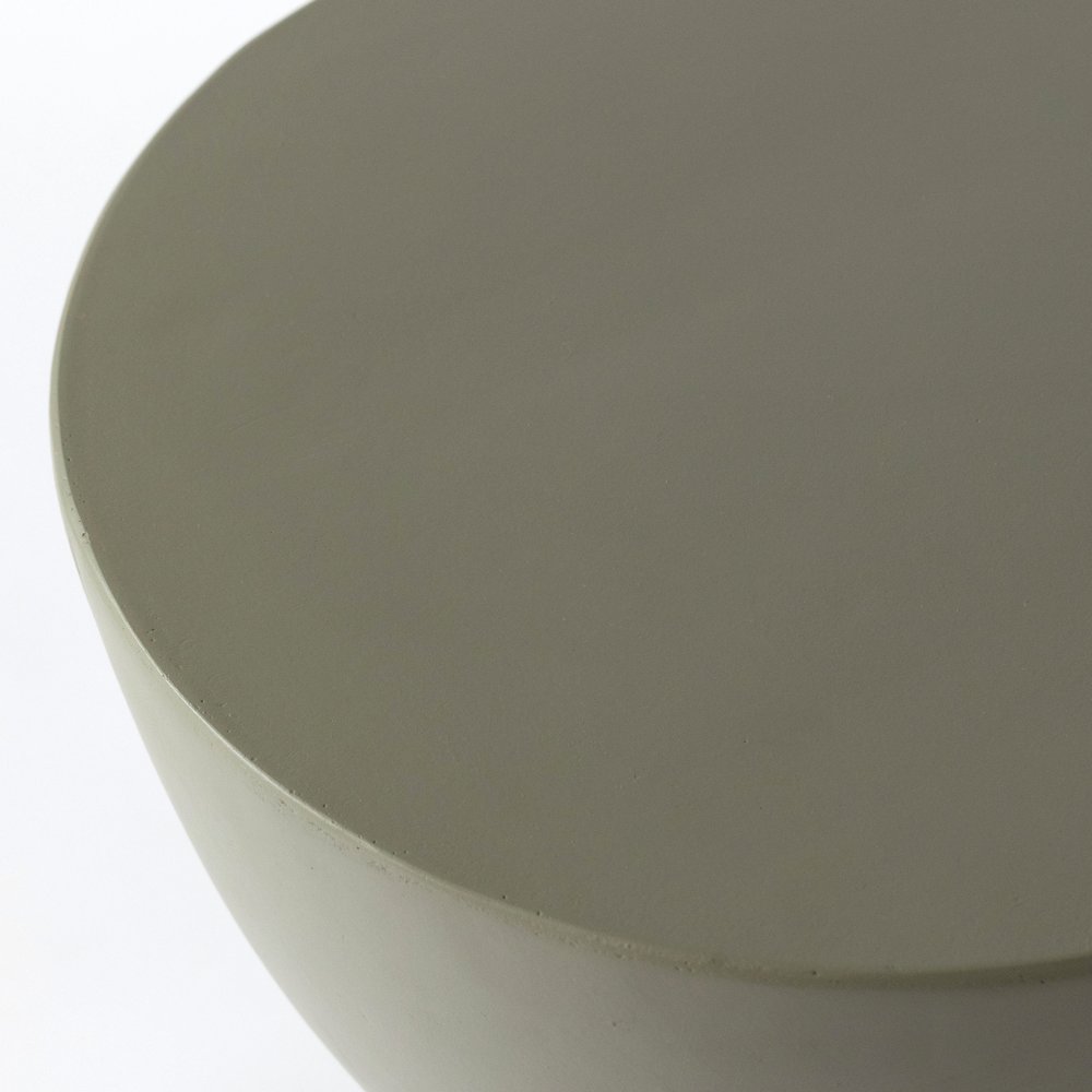Loft Collection Fiberglass Outdoor Side Table in Moss Grey. Picture 20