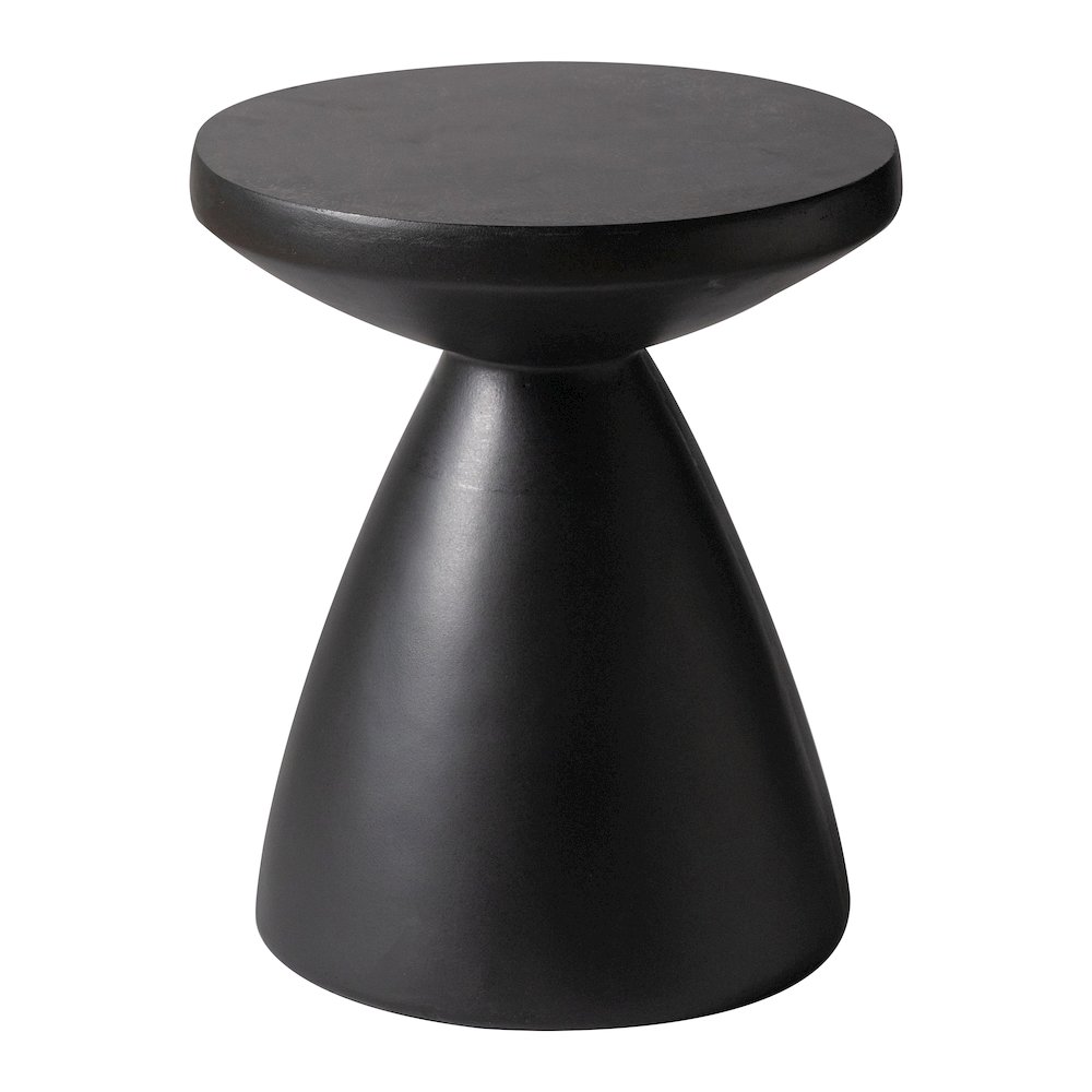 Dune Collection Fiberglass Outdoor Side Table in Black. Picture 17