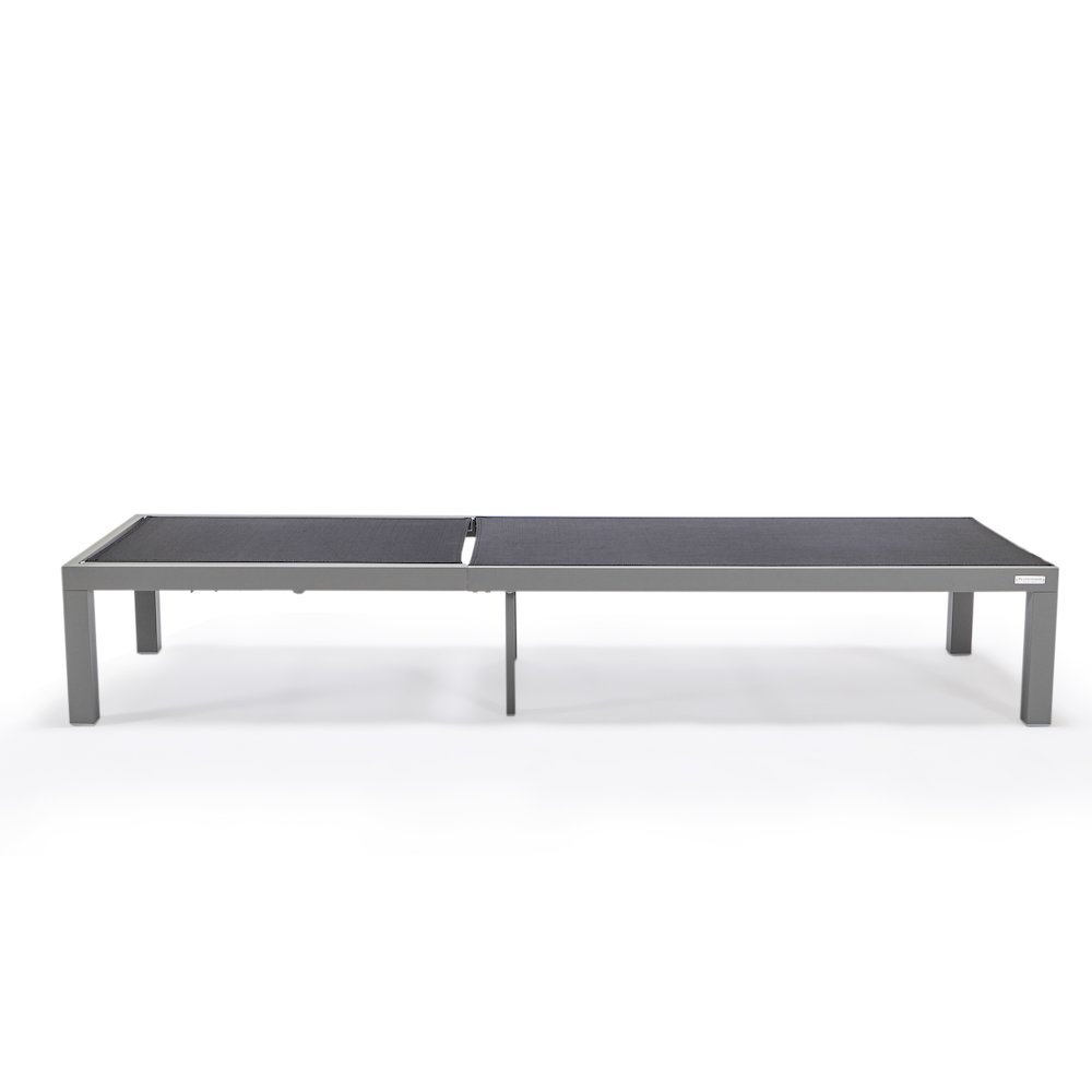 Marlin Modern Grey Aluminum Outdoor Patio Chaise Lounge Chair. Picture 23