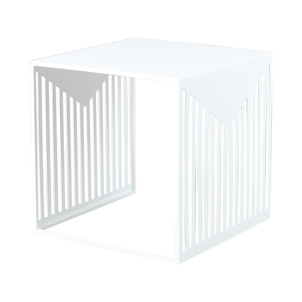 Cisco Modern Square Steel Side Table with Powder Coated Finish. Picture 9
