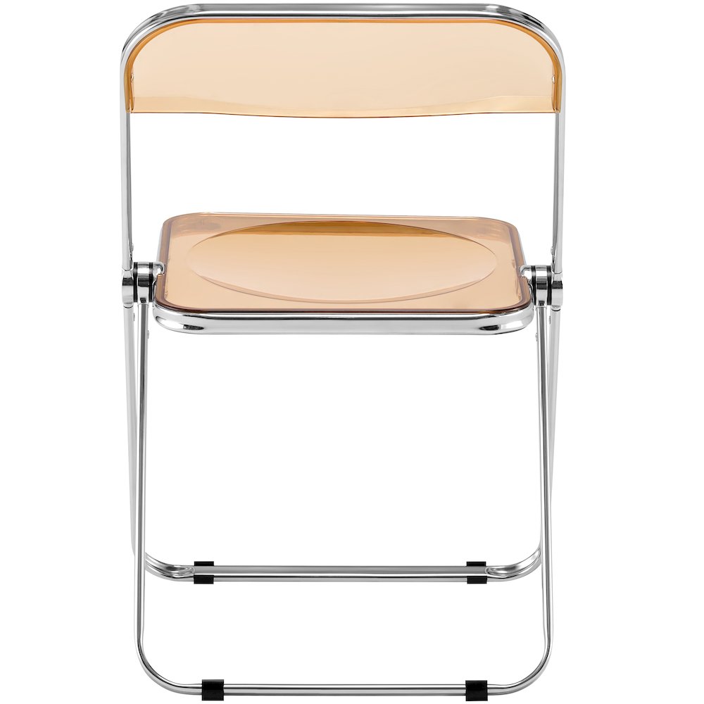 Lawrence Acrylic Folding Chair With Metal Frame, Set of 4. Picture 12