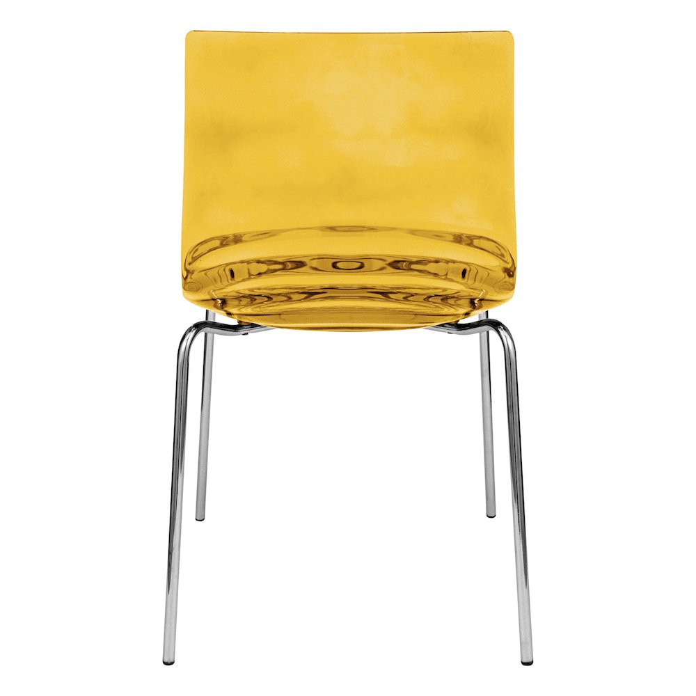 Astor Water Ripple Design Dining Chair in Black Base Orange Seat. Picture 6