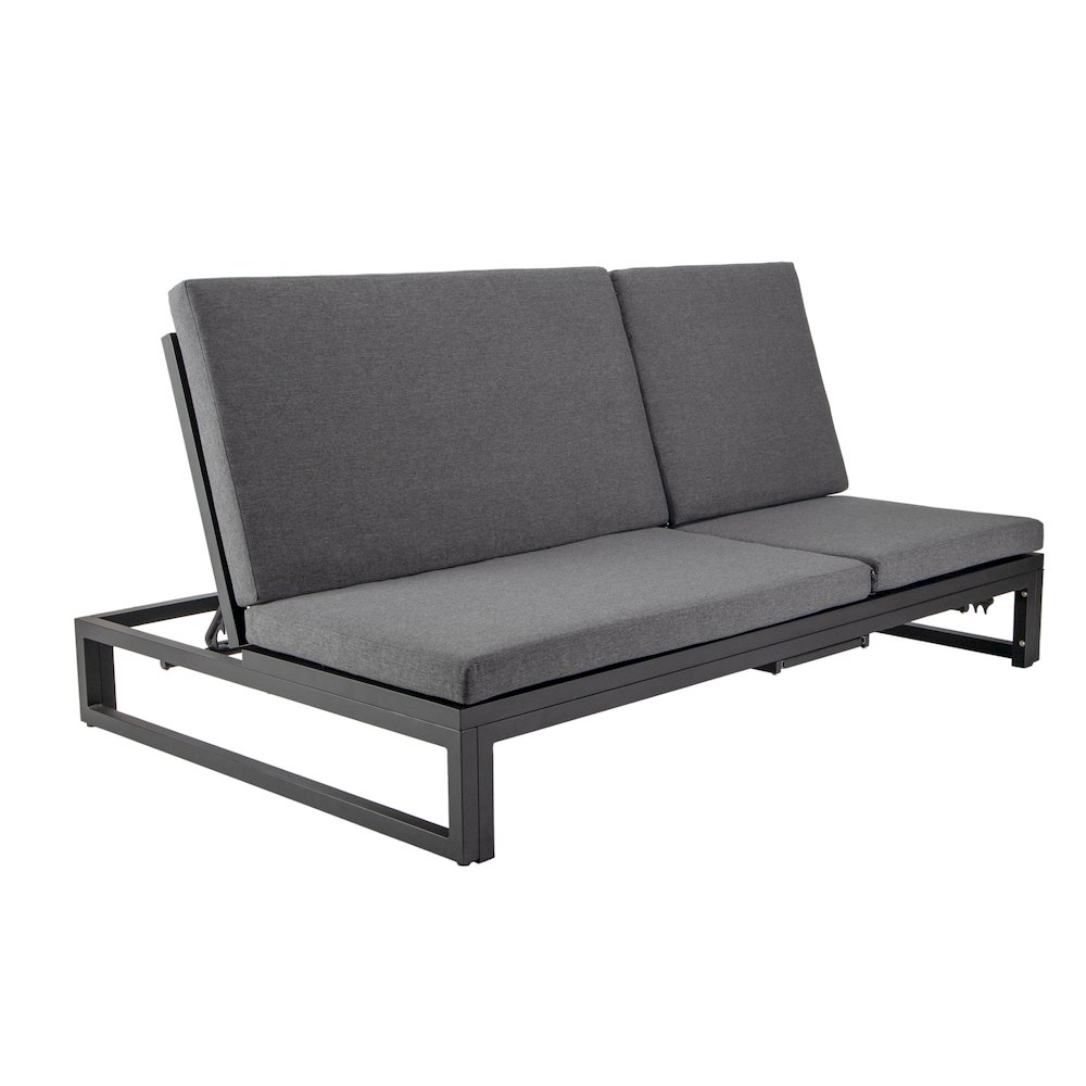 Chelsea Convertible Lounge Reclining Double Chaise With Cushions. Picture 3