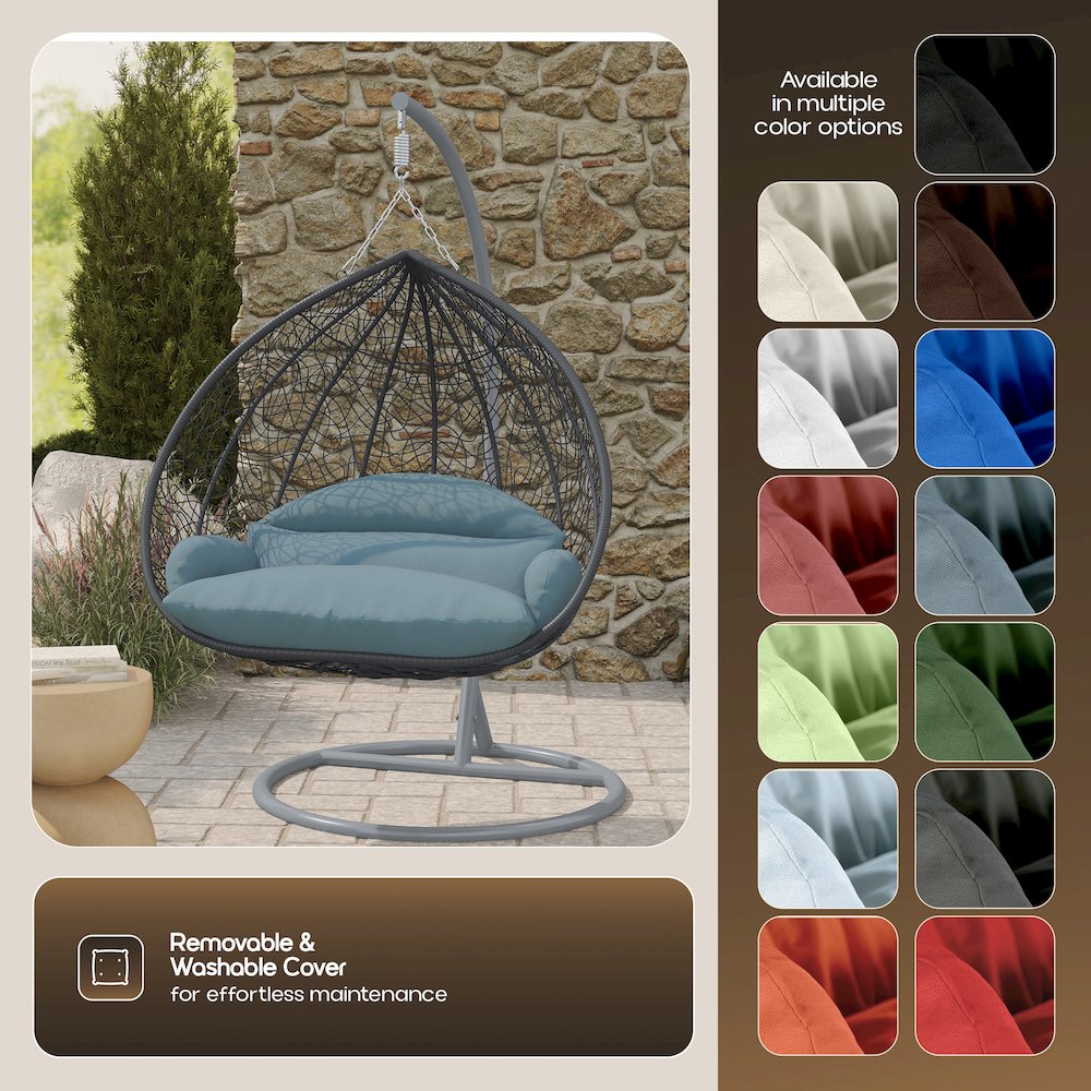 Recluse Collection Modern Outdoor Swing Chair. Picture 7