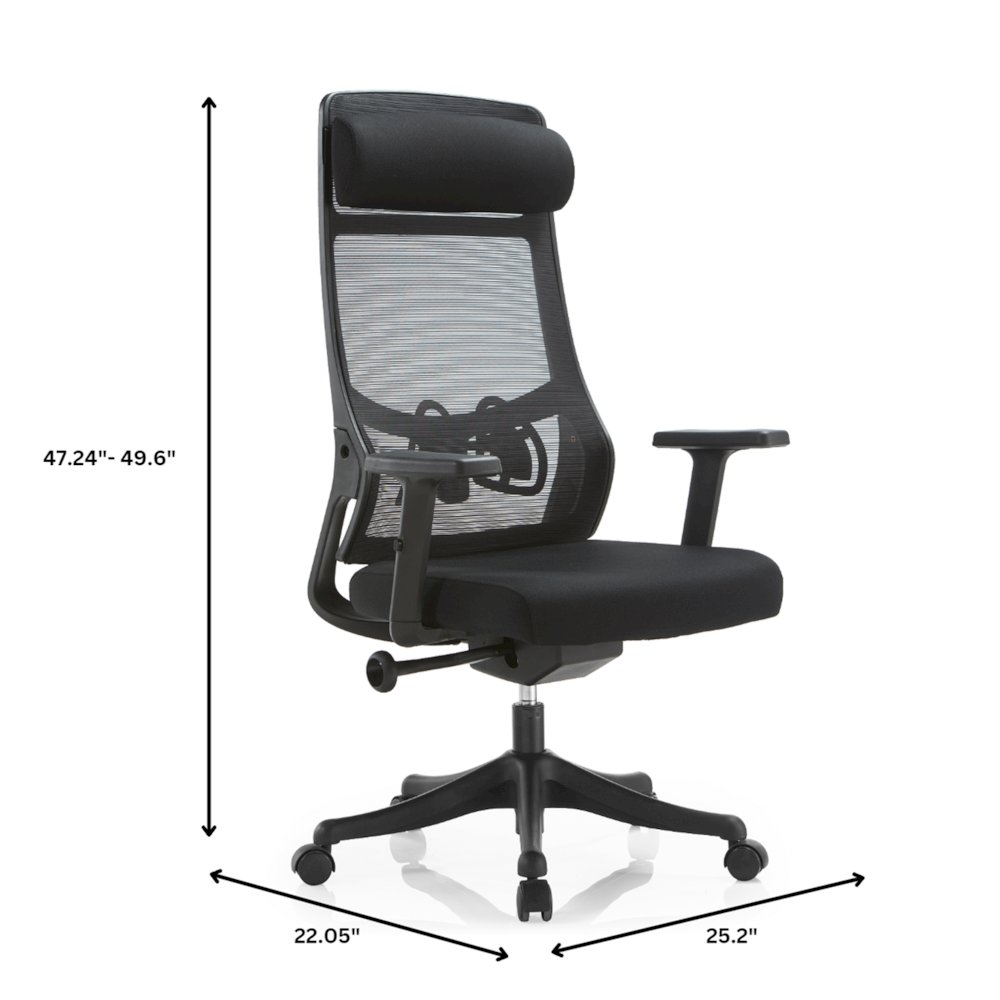 Benmar Home Leather Guest Office Chair in Charcoal. Picture 188