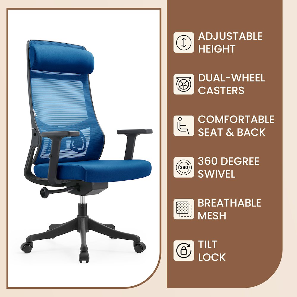 Benmar Home Leather Guest Office Chair in Charcoal. Picture 99