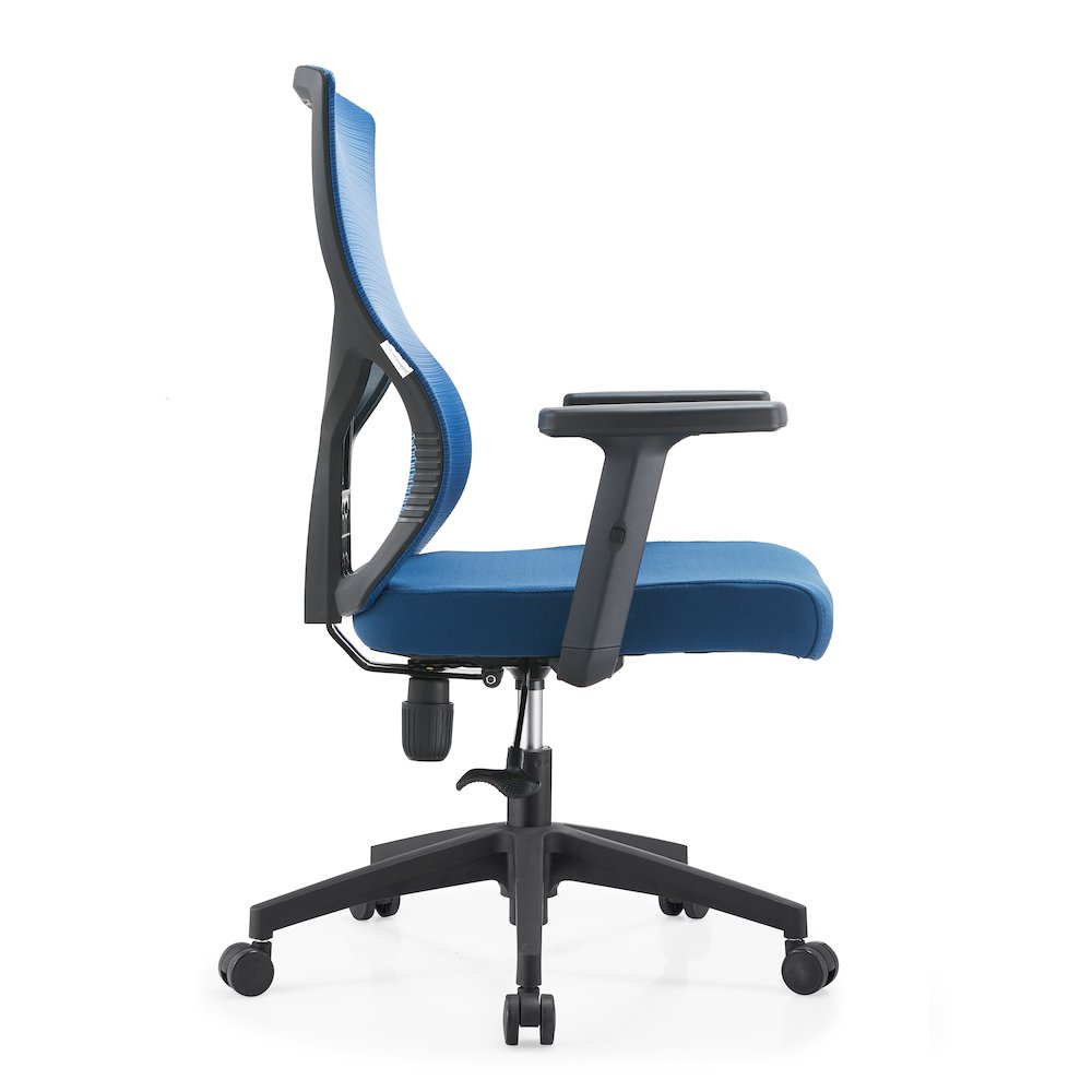 Benmar Home Leather Guest Office Chair in Charcoal. Picture 104