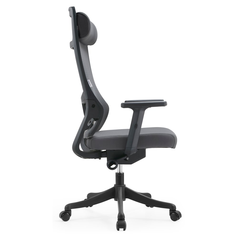 Benmar Home Leather Guest Office Chair in Charcoal. Picture 115