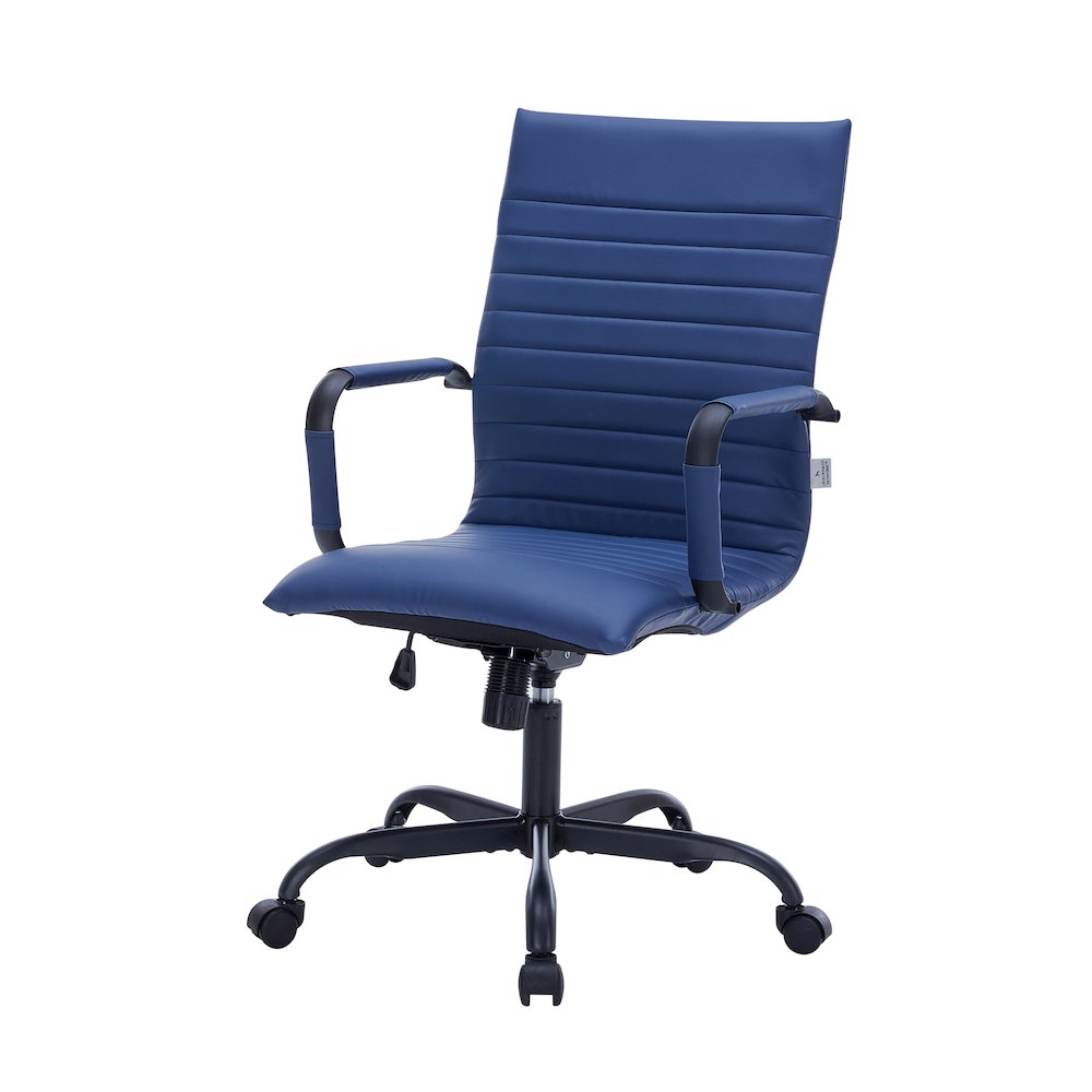 Harris High-Back Leather Office Chair With Black Frame. Picture 16
