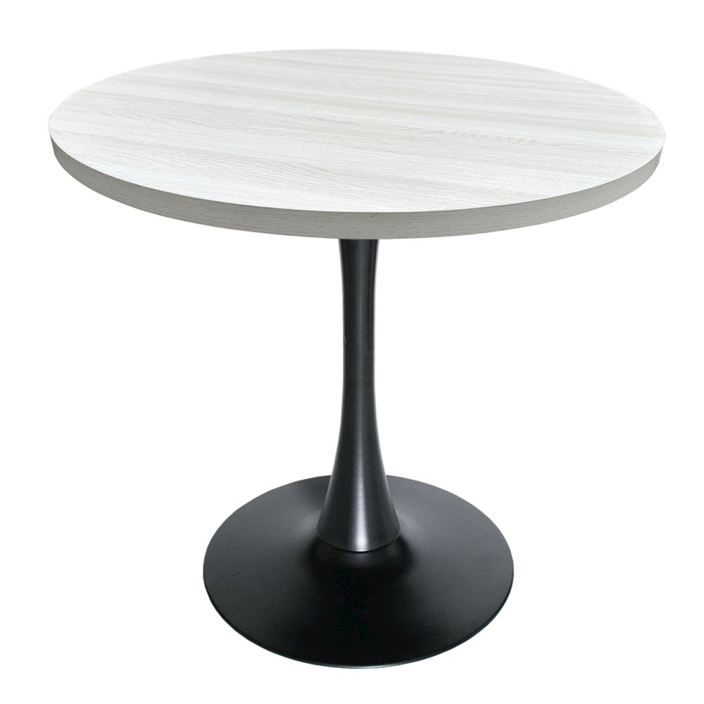 Bristol Dining table, Black Base with 36 Round Light Natural MDF top. Picture 2