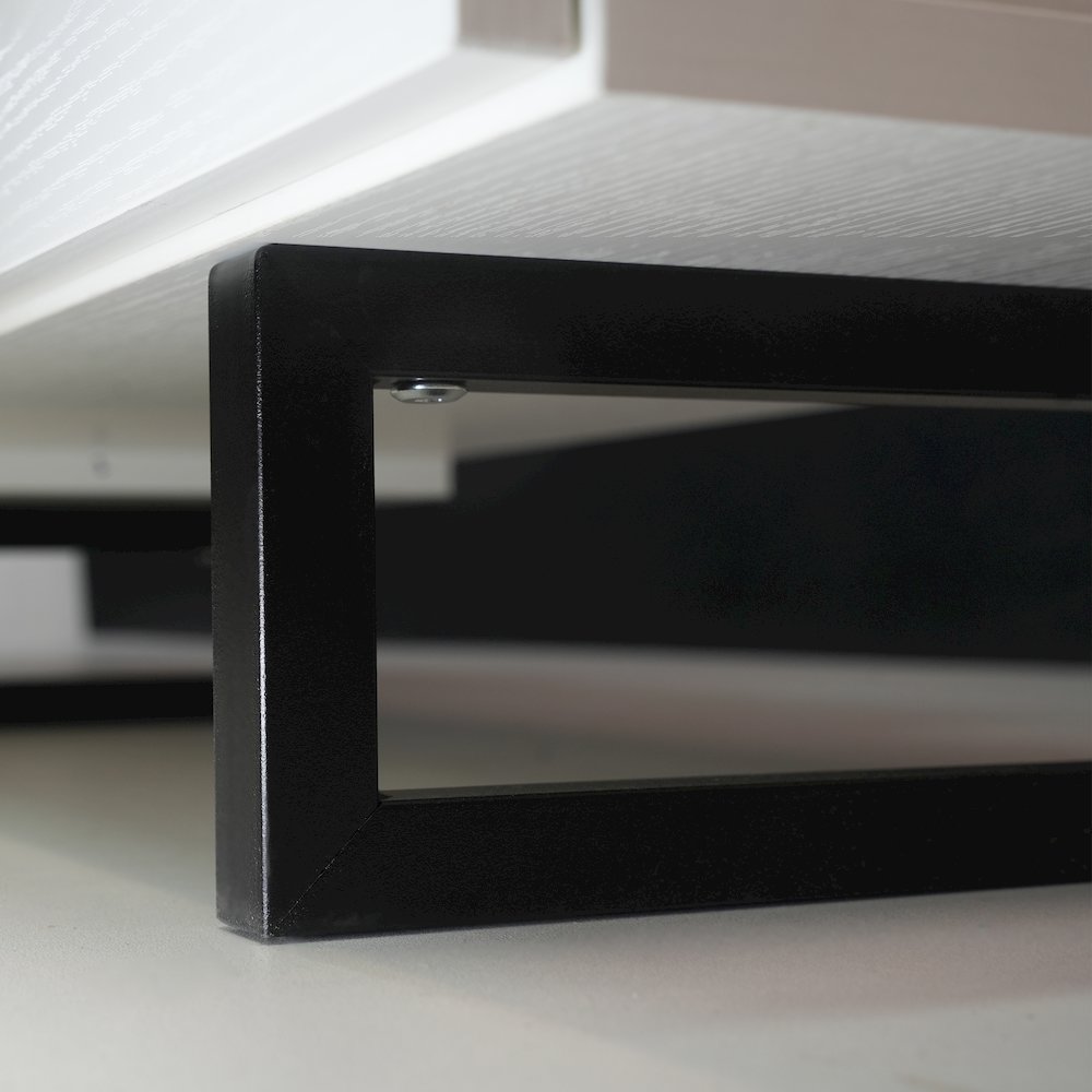 Avery Mid-Century Modern TV Stand with MDF Cabinet and Powder Coated Steel Legs. Picture 14