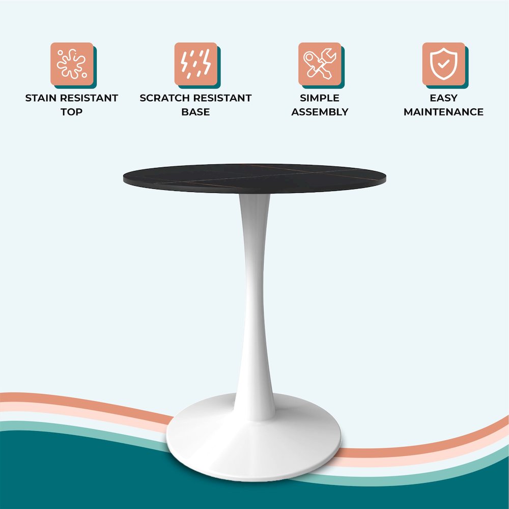 Bristol Mid-Century Modern Round Dining Table. Picture 9