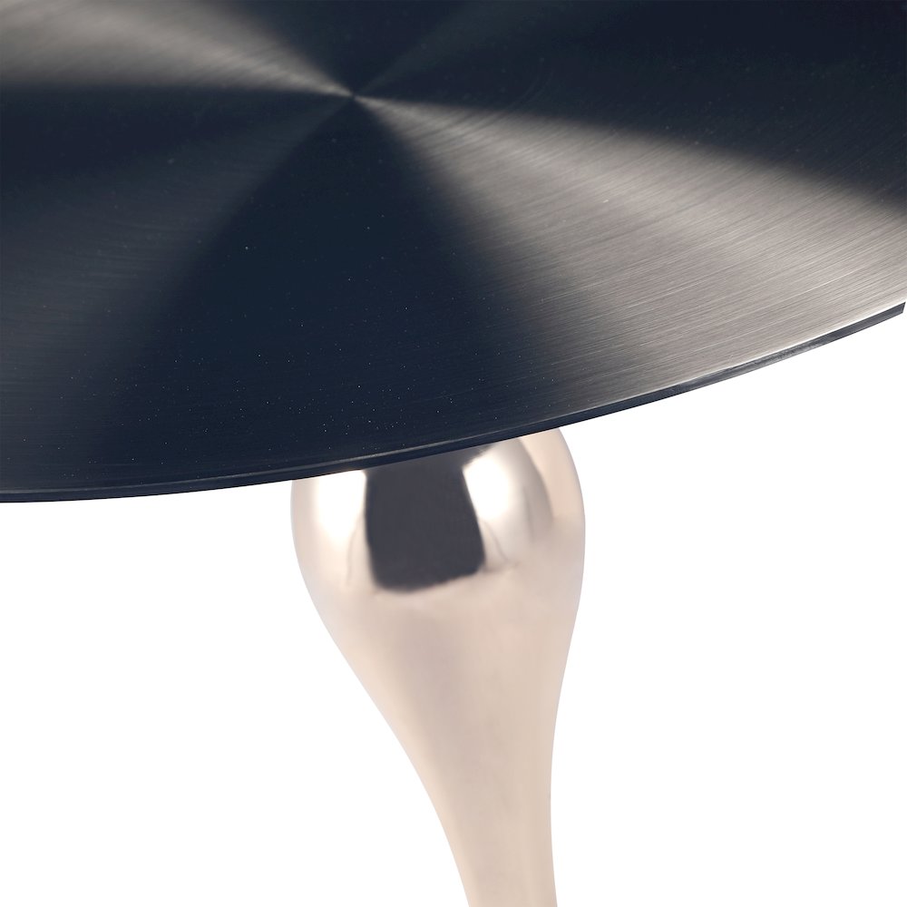 Savoy Collection Modern End Table In Stone Black. Picture 13
