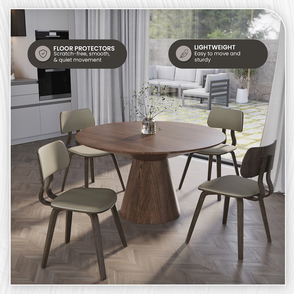 Modern Wooden Dining Chair. Picture 3