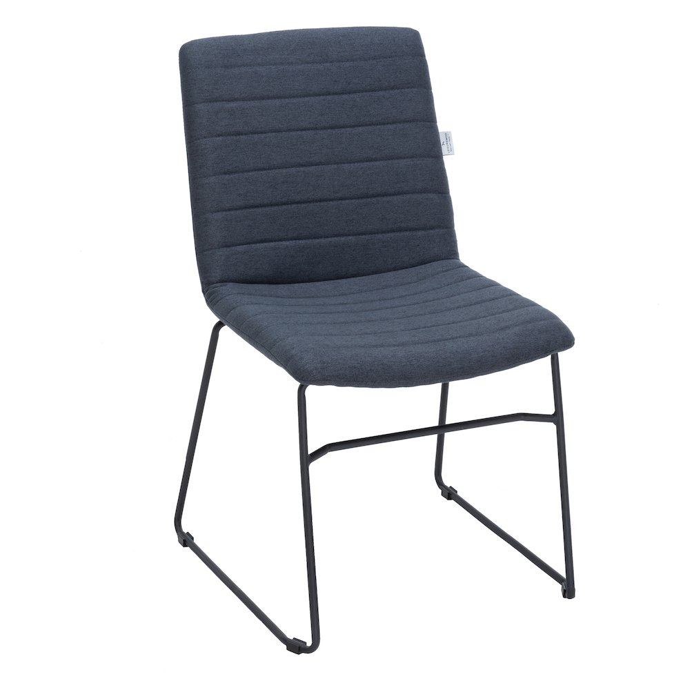 Zylar Series Office Guest Chair in Dark Blue Fabric. Picture 3