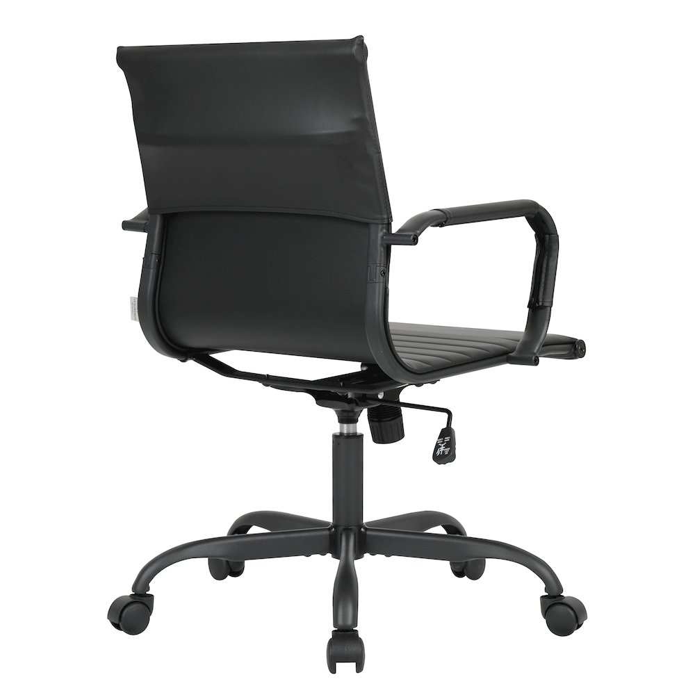 Harris Leather Home Office Chair With Black Frame in Black. Picture 15