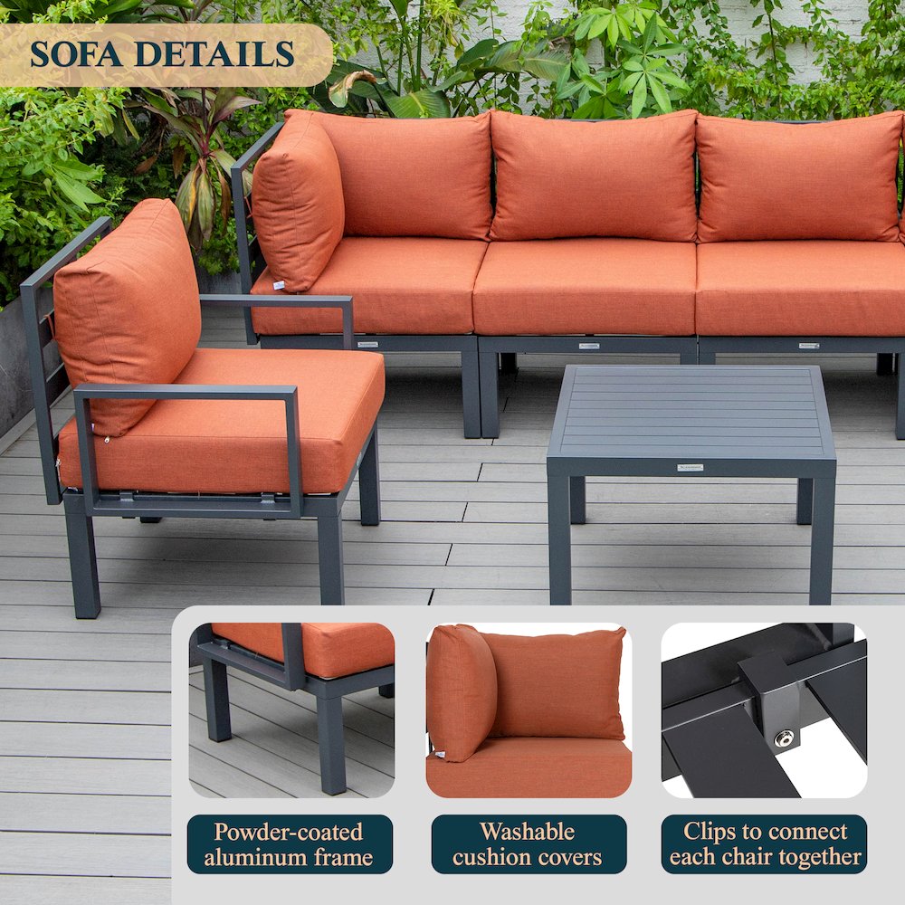 Chelsea 7-Piece Patio Sectional And Coffee Table. Picture 44