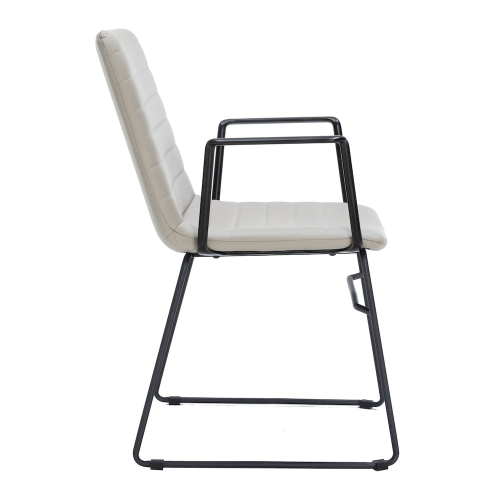 Zylar Series Office Guest Arm Chair in Tan Leather. Picture 5