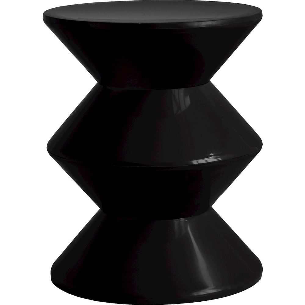Aura Modern Plastic Side End Table, Indoor/Outdoor Use, Black. Picture 3