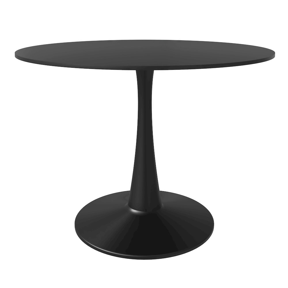 Bristol, 40" Round dining table in Black Base with Black top. Picture 15