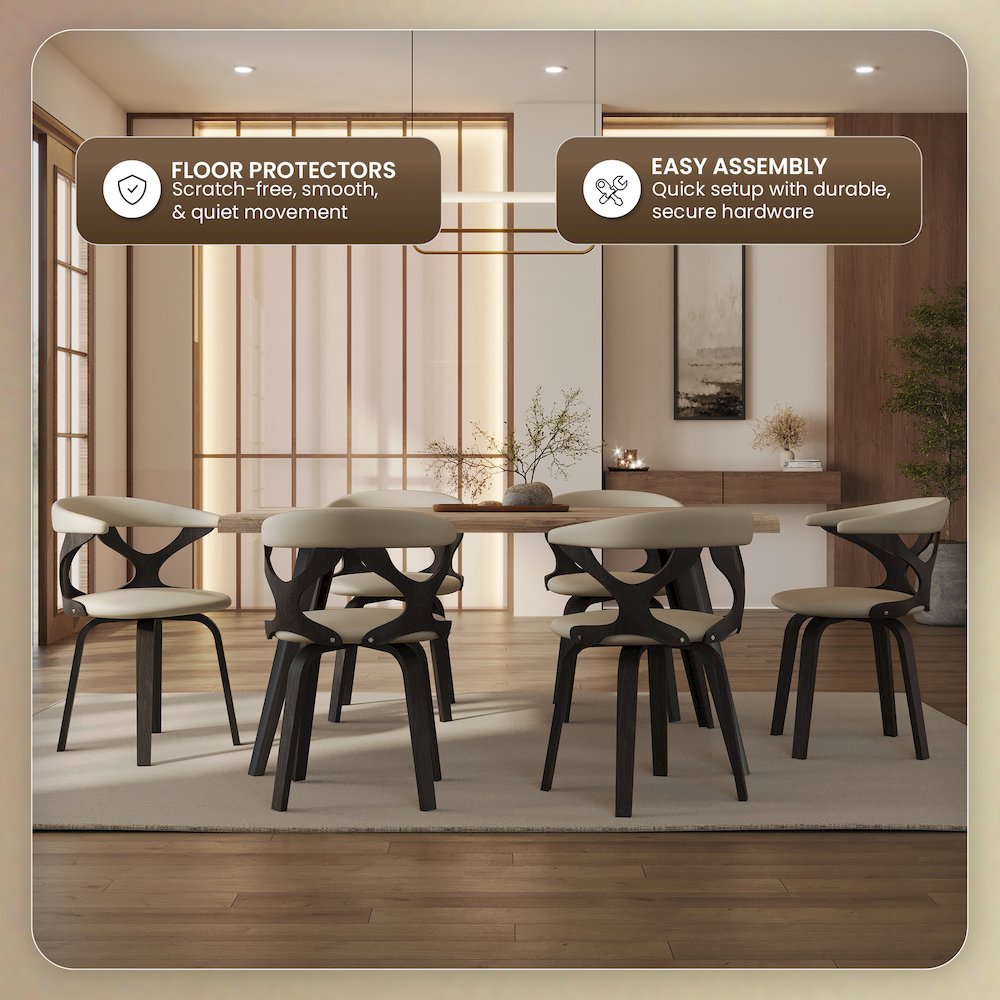 Modern Wooden Dining Chair. Picture 4