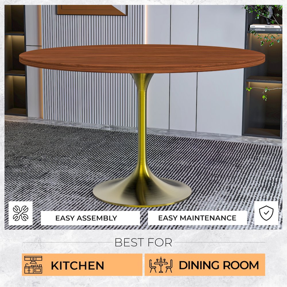 Verve Collection 48" Round Dining Table. Picture 13