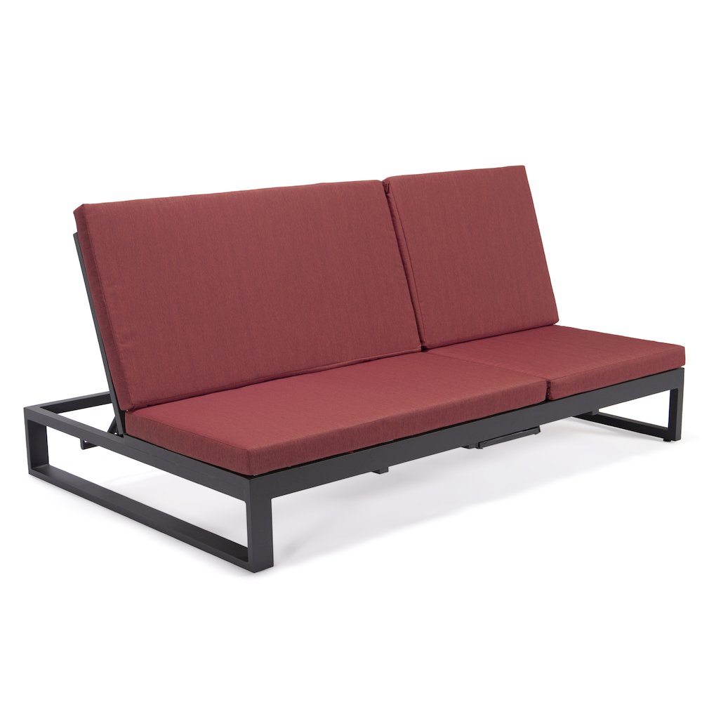 Chelsea Convertible Lounge Reclining Double Chaise With Cushions. Picture 1