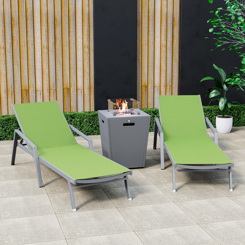 Marlin Modern Aluminum Outdoor Patio Chaise Lounge Chair. Picture 2