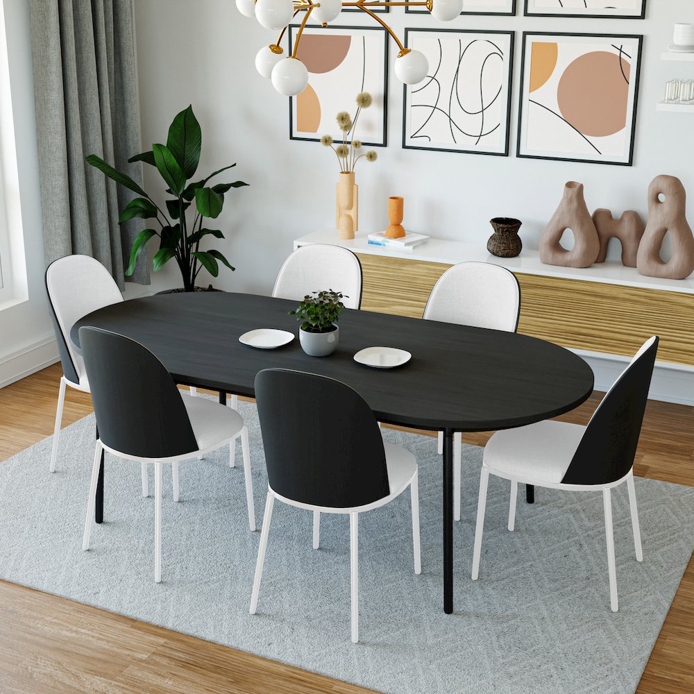 Tule Mid-Century Modern Dining Side Chair Set of 2. Picture 2