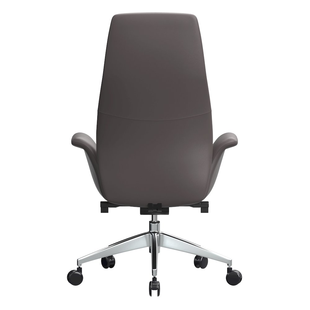 Summit Series Tall Office Chair In Grey Leather. Picture 4
