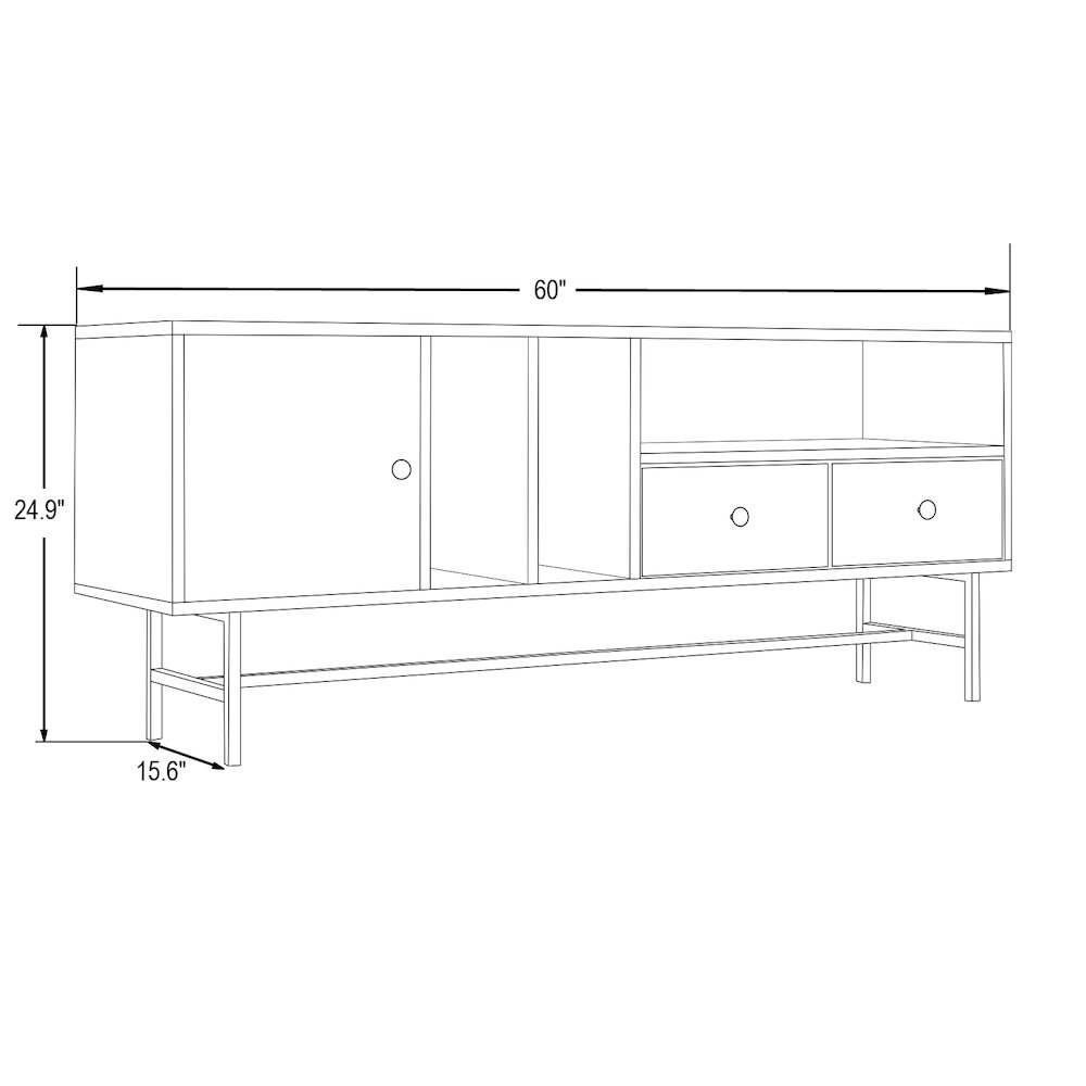 Rochester Modern Rectangular TV Stand. Picture 23