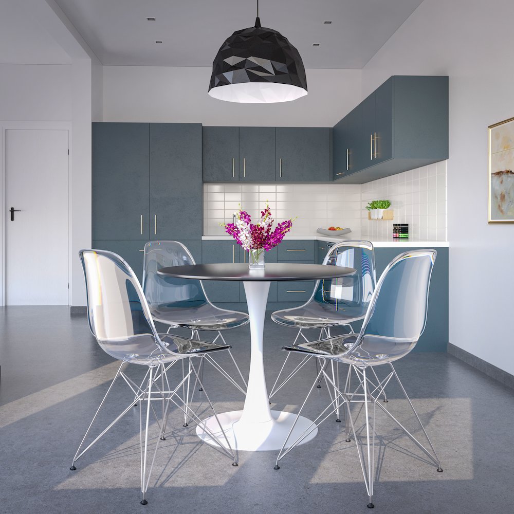 Bristol Mid-Century Modern Round Dining Table. Picture 12